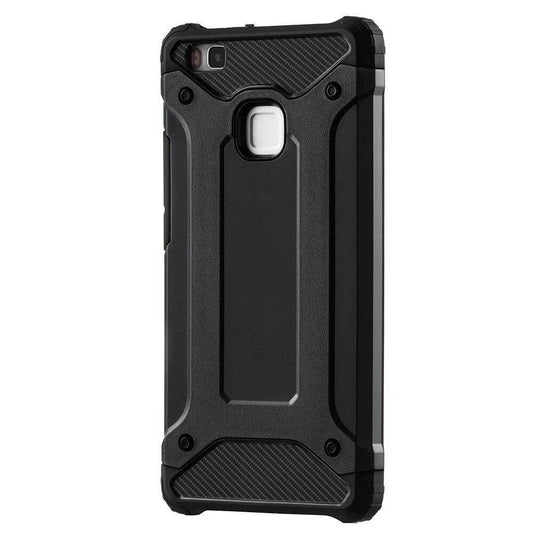 Case for Huawei P9 lite (2016), Techsuit, Hybrid Armor, Black