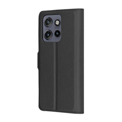 Case for Motorola Edge 60 Neo / Edge 50 Neo, Techsuit, Leather Folio, Black