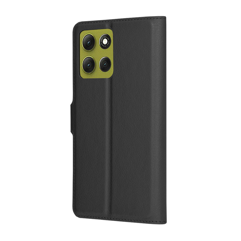 Case for Motorola Moto G86, Techsuit, Leather Folio, Black