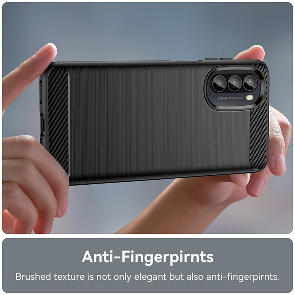 Case for Motorola Moto G52 / G82, Techsuit, Carbon, Black