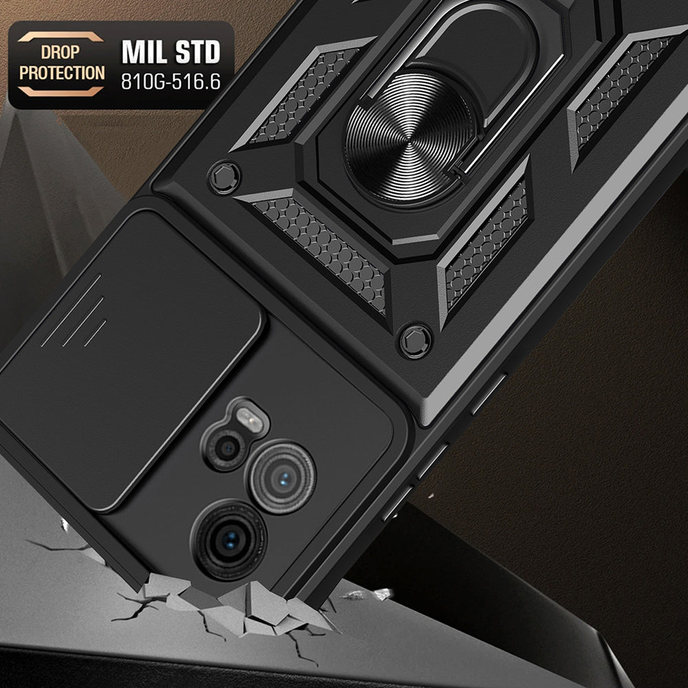 Case for Motorola Moto G72, Techsuit, CamShield, Black