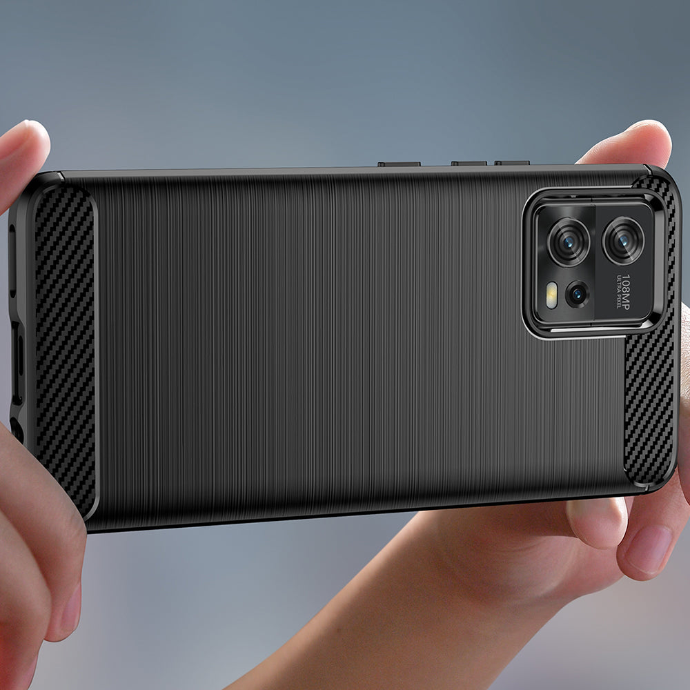 Case for Motorola Moto G72, Techsuit, Carbon, Black