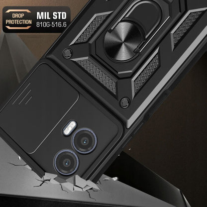 Case for Motorola Moto G73, Techsuit, CamShield, Black