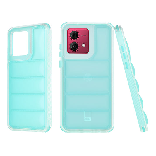 Case for Motorola Moto G84, Techsuit, Wave Shield, Turquoise