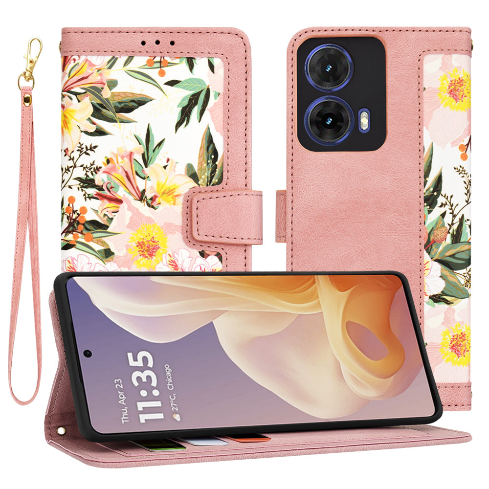 Case for Motorola Moto G85, Techsuit, FlipCraft, Pink