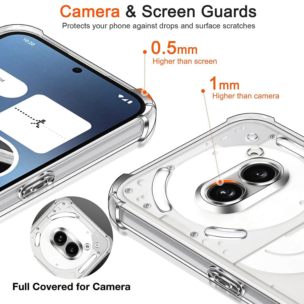 Case for Nothing Phone (4a) Pro, Techsuit, Shockproof Clear, Transparent