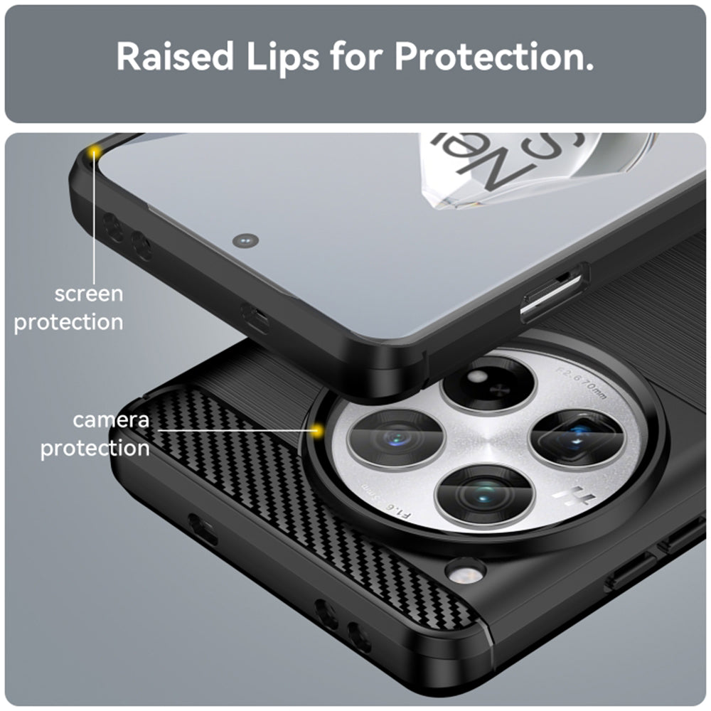 Case for OnePlus 12R, Techsuit, Carbon, Black