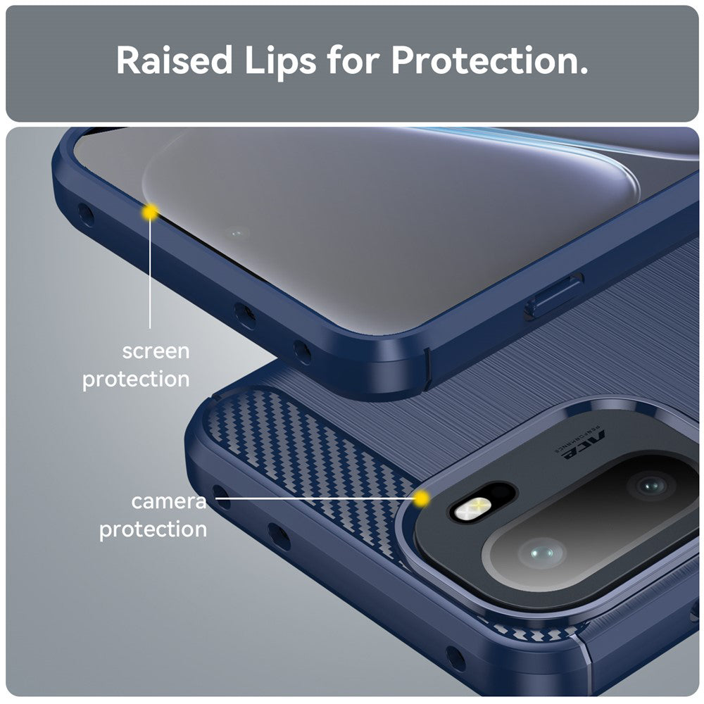 Case for OnePlus 15R, Techsuit, Carbon, Blue