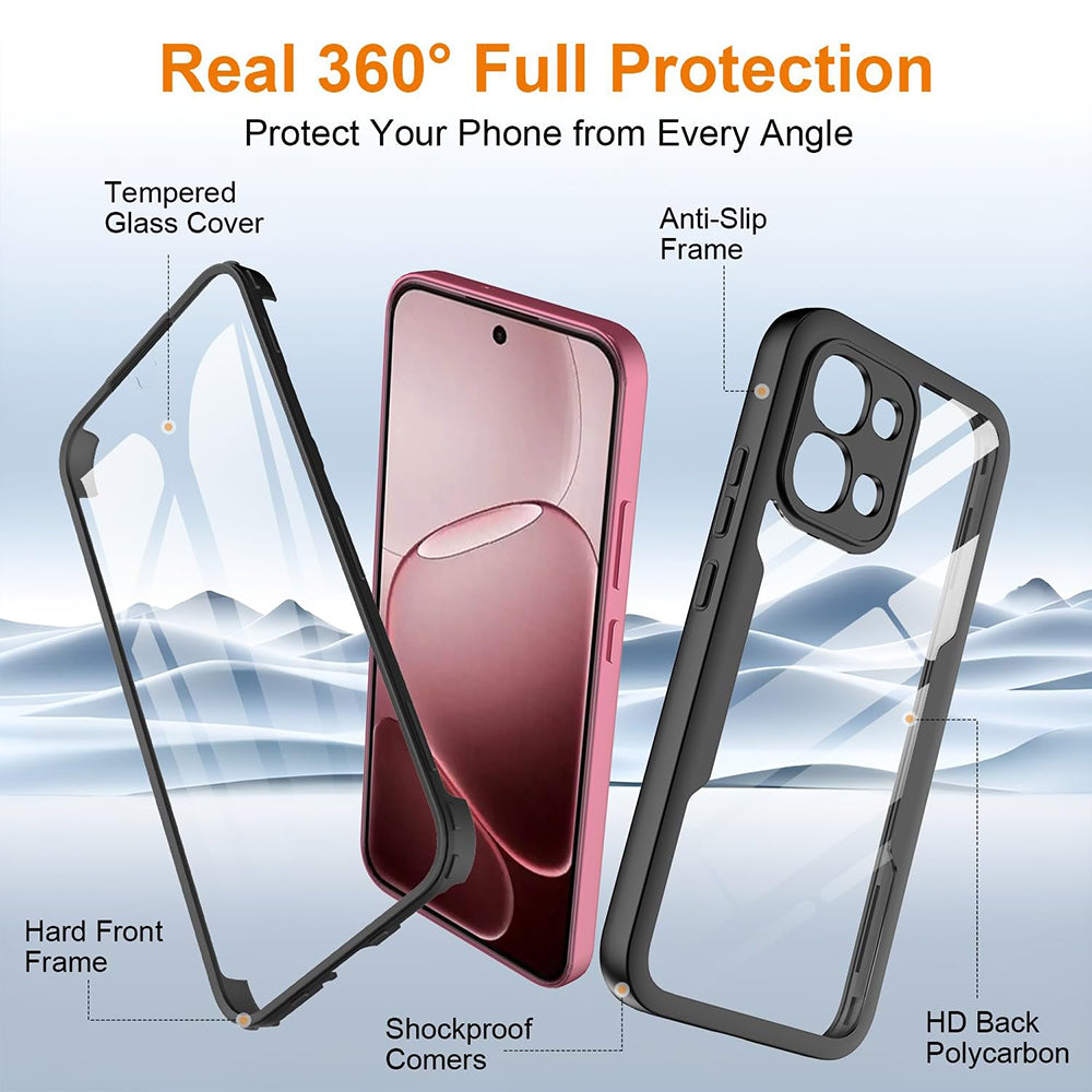 Case for Oppo A6 Pro 5G / A6 Pro 4G, Techsuit, ColorVerse 360, Black