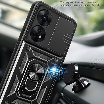Case for Oppo A98, Techsuit, CamShield, Black