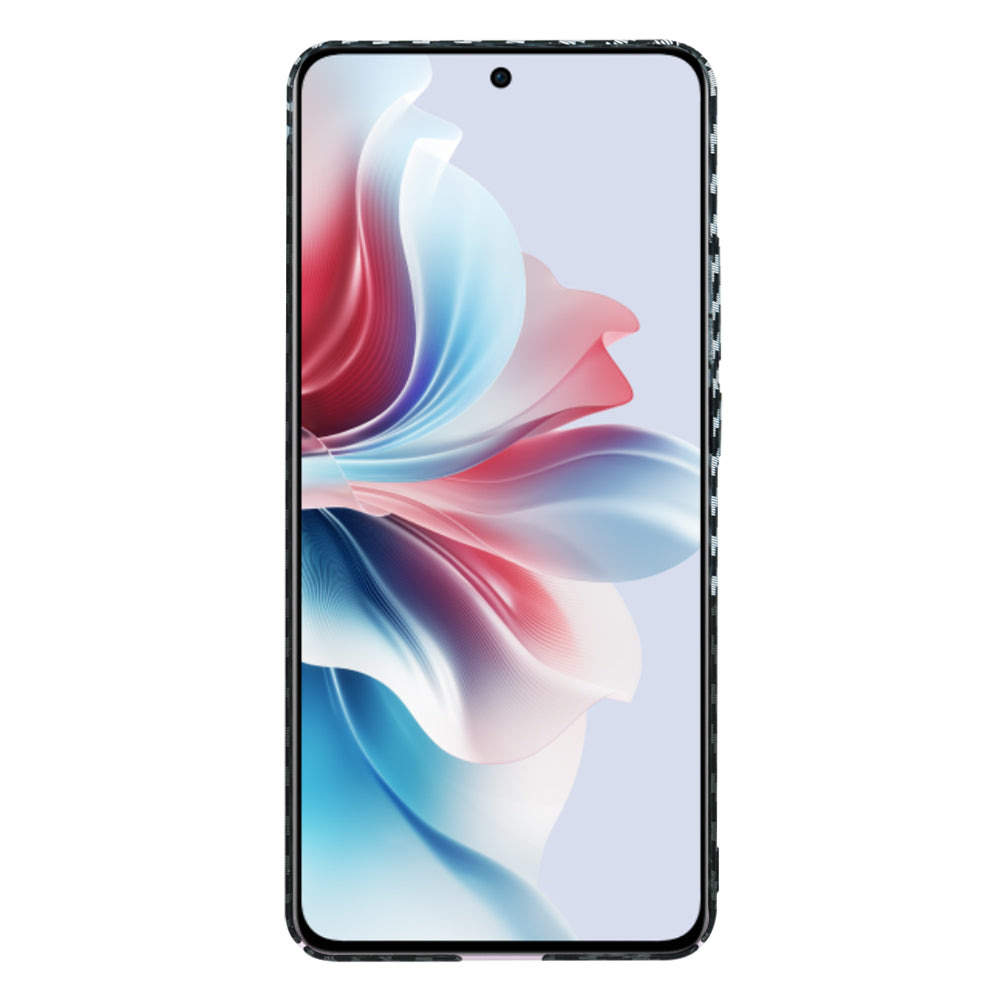 Case for Oppo Reno11 F, Techsuit, Carbonite FiberShell, Black Gray