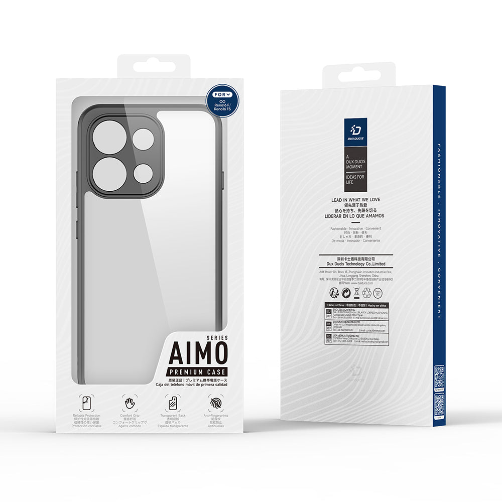Case for Oppo Reno16 F / Reno16 FS, DUX DUCIS, Aimo, Black