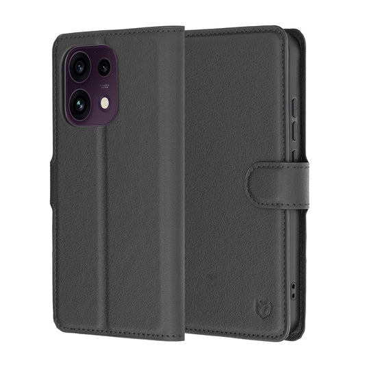 Case for Oppo Reno16 F / Reno16 FS, Techsuit, Leather Folio, Black