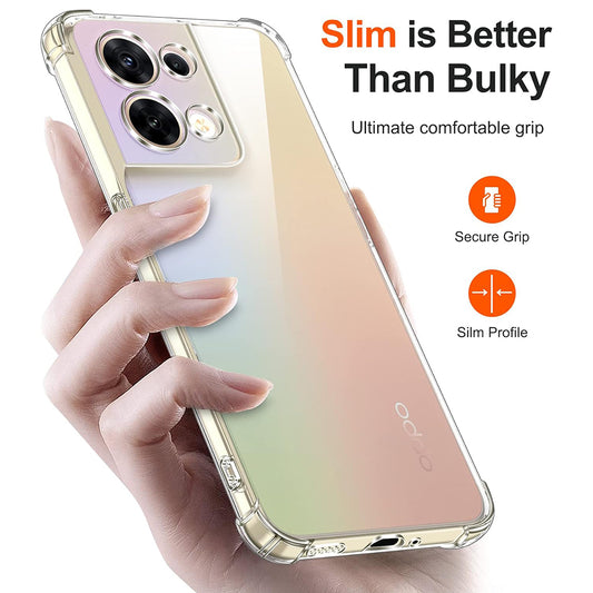 Case for Oppo Reno8, Techsuit, Shockproof Clear, Transparent