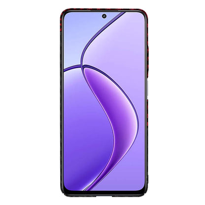 Case for Realme 12x / 12, Techsuit, Carbonite FiberShell, Black Red