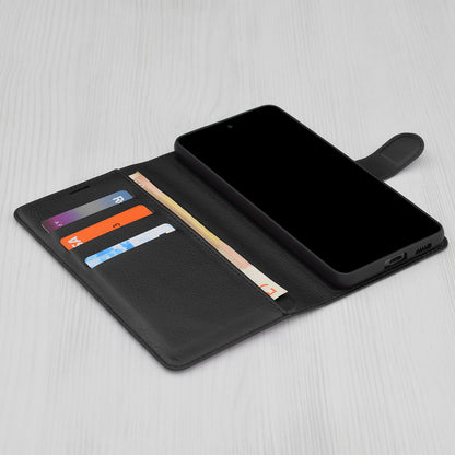 Case for Realme C67 4G, Techsuit, Leather Folio, Black