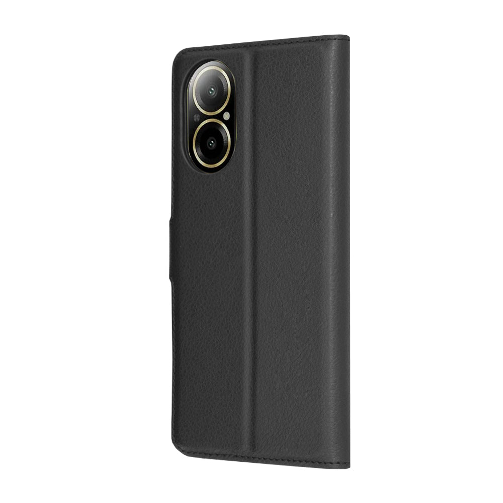 Case for Realme C67 4G, Techsuit, Leather Folio, Black