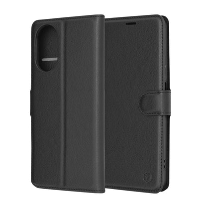 Case for Realme C67 4G, Techsuit, Leather Folio, Black