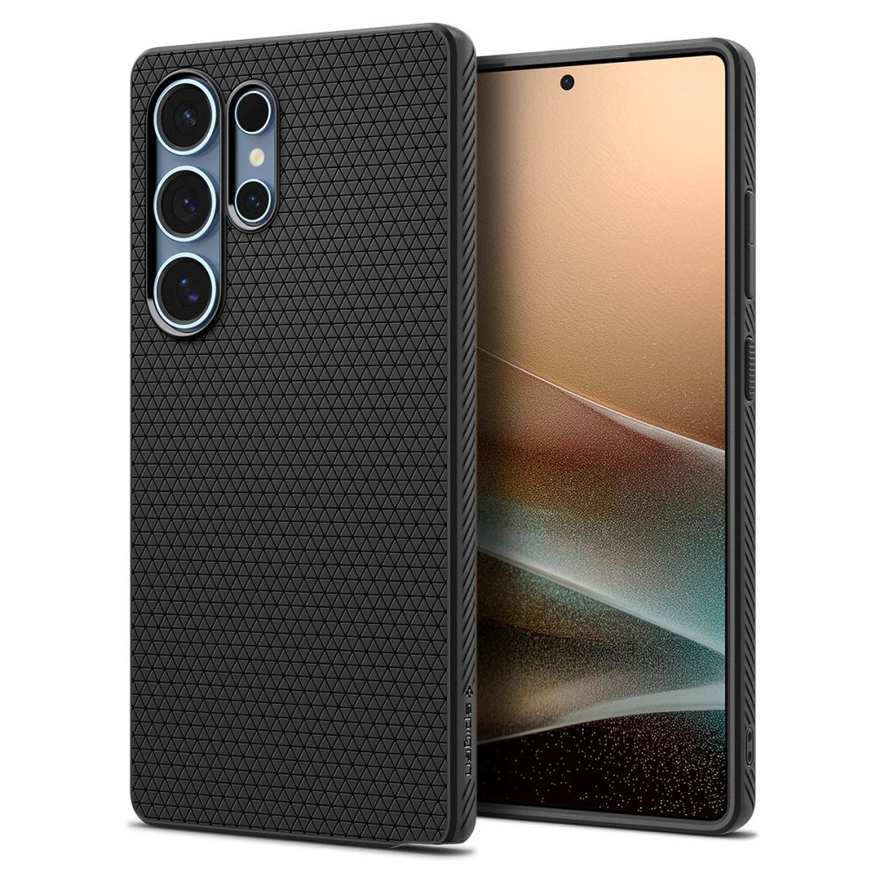 Case for Samsung Galaxy S25 Ultra S938, Spigen, Liquid Air, Black ACS08953