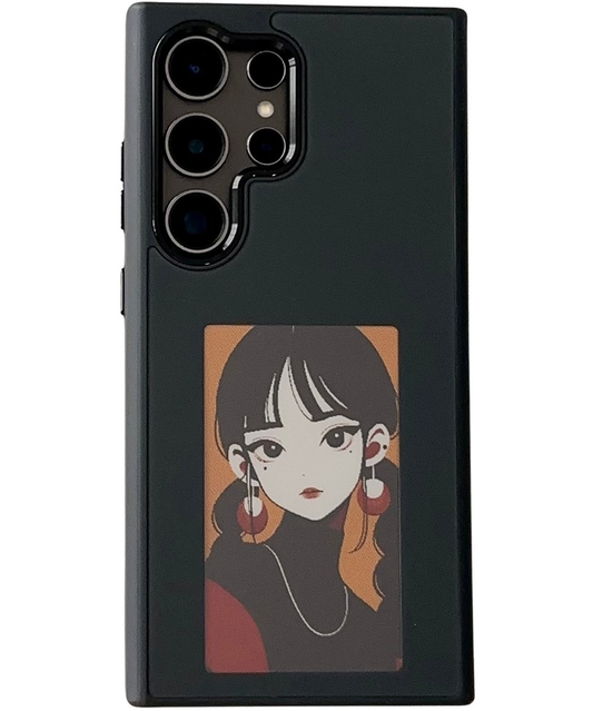 Case for Samsung Galaxy S24 Ultra S928, OEM, Customized E-Ink Display, Black
