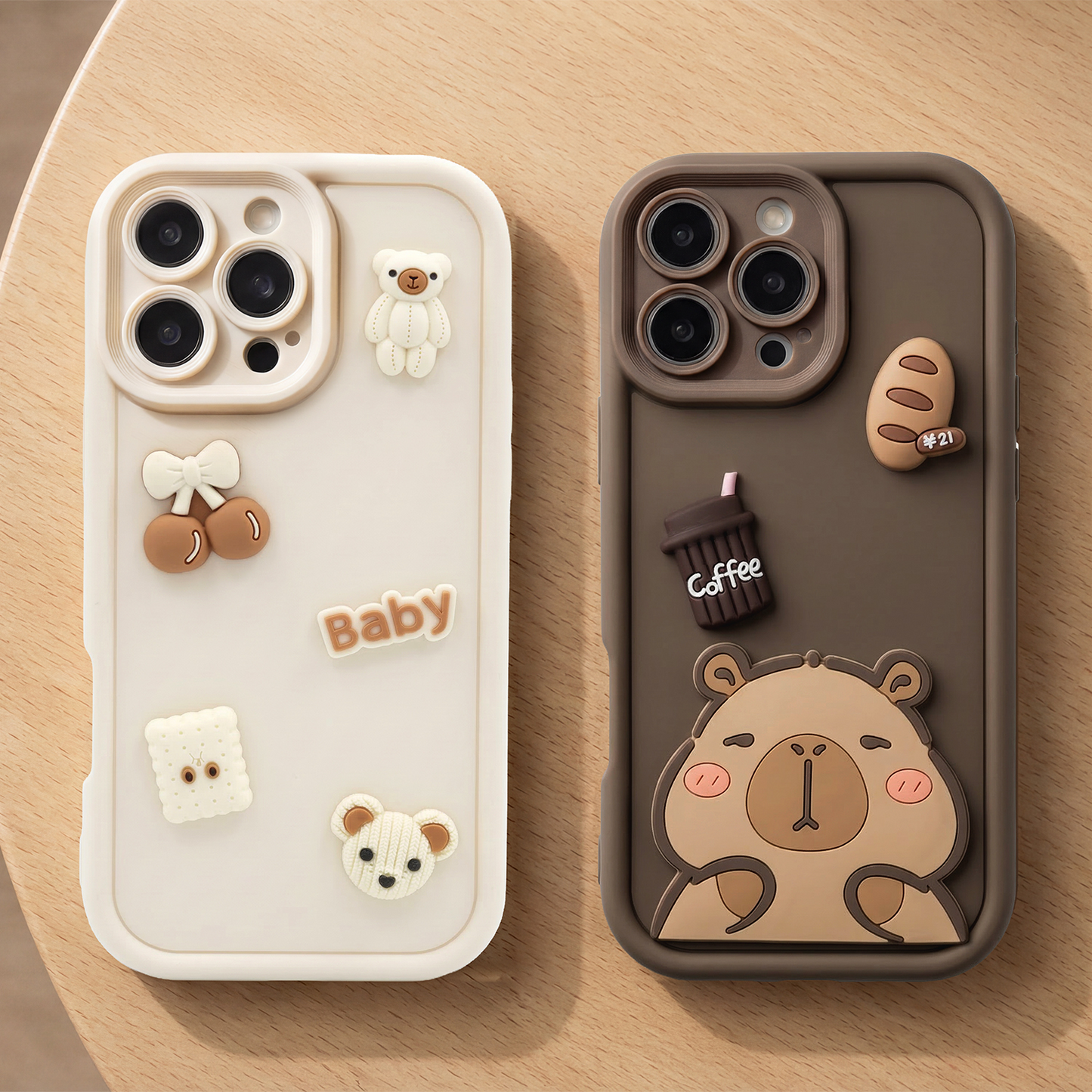 Case for Samsung Galaxy S25 Ultra S938, OEM, Ultra Trendy 3D Bear, Beige