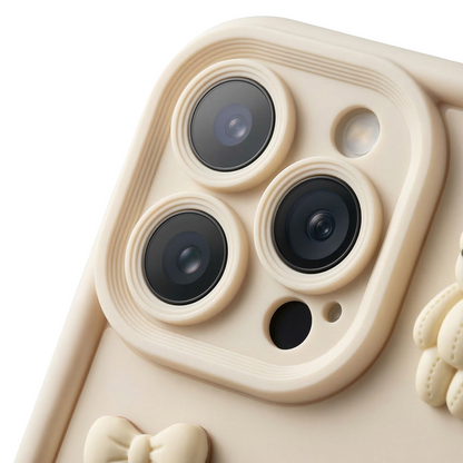Case for Samsung Galaxy A37 5G, OEM, Ultra Trendy 3D Bear, Beige