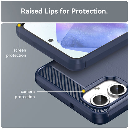 Case for Samsung Galaxy A06 A065, Techsuit, Carbon, Blue