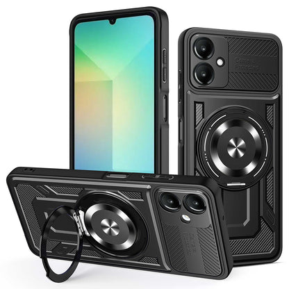 Case for Samsung Galaxy A06 A065, Techsuit, RuggedCam, Black