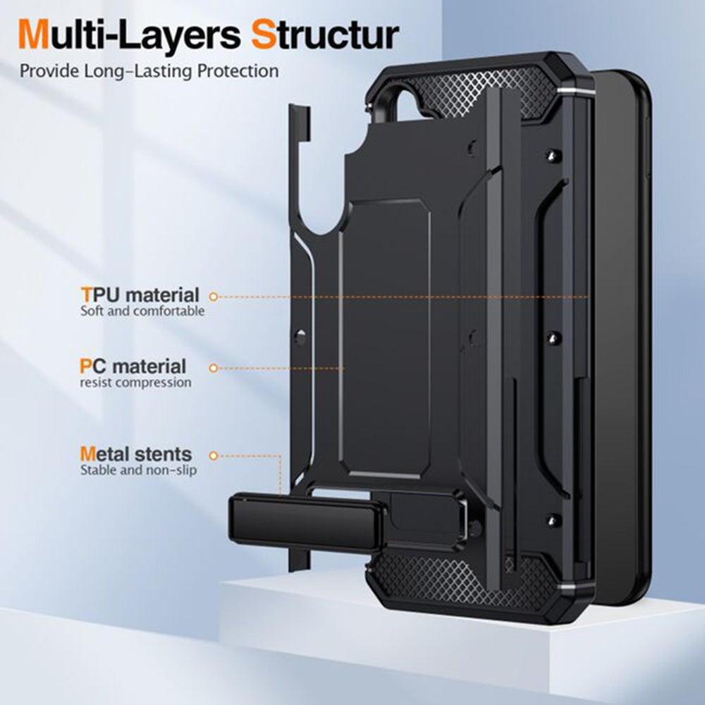 Case for Samsung Galaxy A56 A566, Techsuit, Hybrid Armor, Black