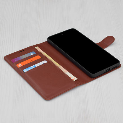 Case for Samsung Galaxy A56 A566, Techsuit, Leather Folio, Brown