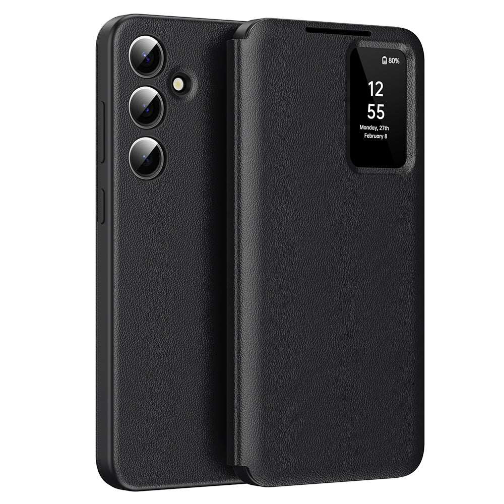 Case for Samsung Galaxy A56 A566, Techsuit, SmartView, Black
