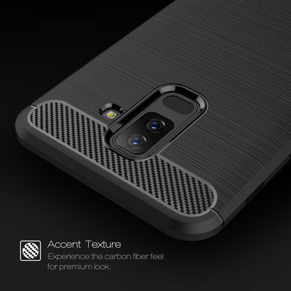 Case for Samsung Galaxy A6 Plus (2018) A605, Techsuit, Carbon, Black