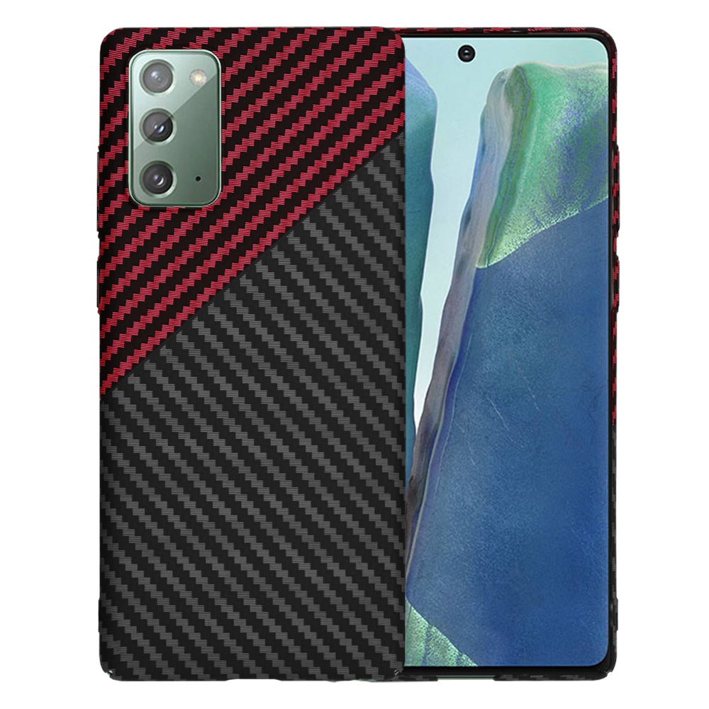Case for Samsung Galaxy Note 20 5G N981 / Note 20 N980, Techsuit, Carbonite FiberShell, Black Red
