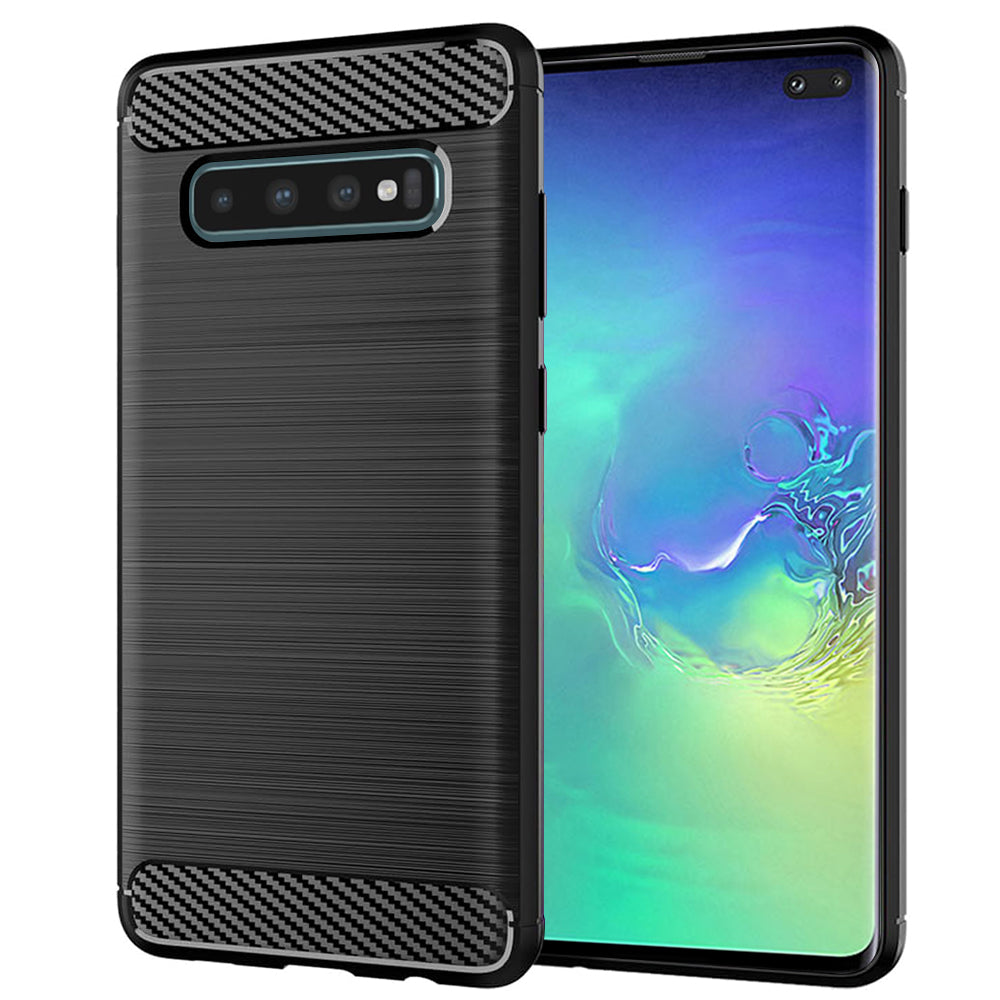 Case for Samsung Galaxy S10+ G975, Techsuit, Carbon, Black