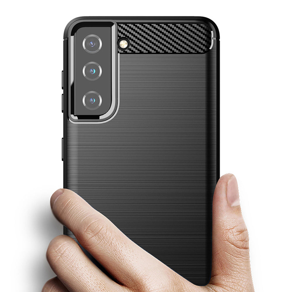 Case for Samsung Galaxy S21+ 5G G996, Techsuit, Carbon, Black