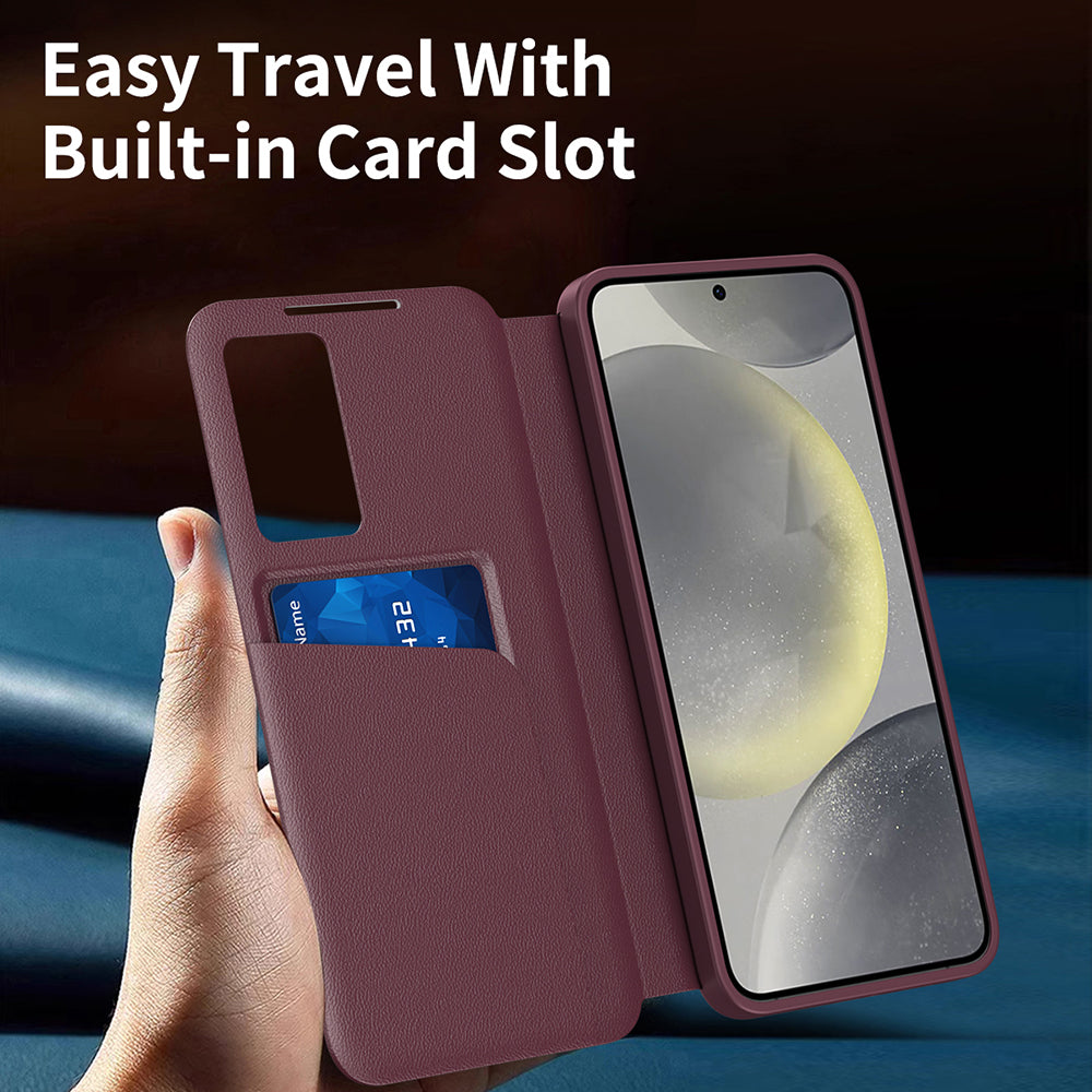 Case for Samsung Galaxy S22 5G S901, Techsuit, SmartView, Burgundy