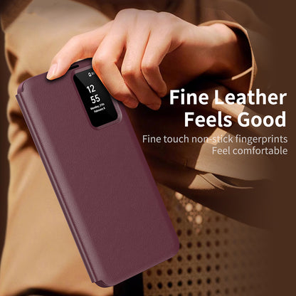 Case for Samsung Galaxy S22 5G S901, Techsuit, SmartView, Burgundy