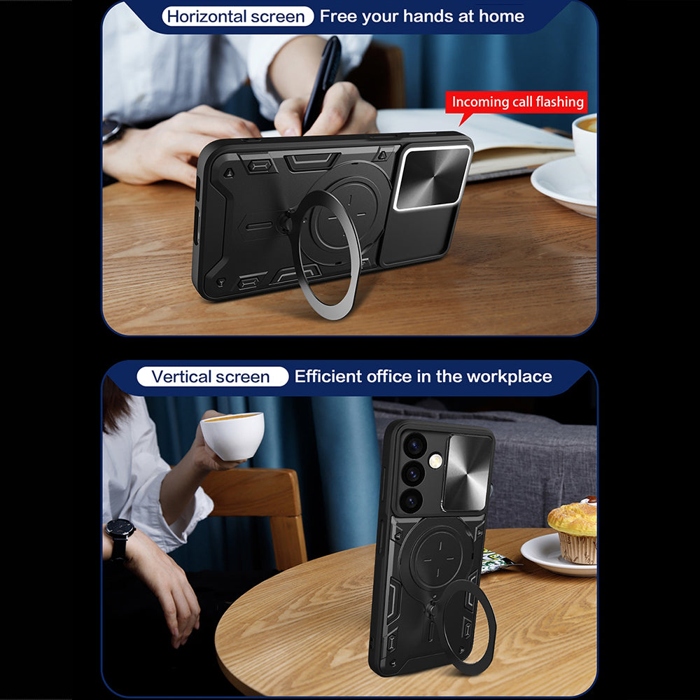 Case for Samsung Galaxy S24 FE S721, Techsuit, CamGuard Pro, Blue