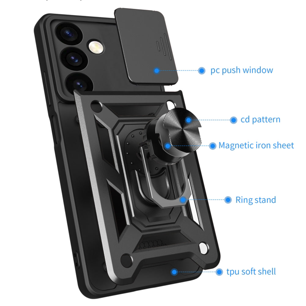 Case for Samsung Galaxy S24 FE S721, Techsuit, CamShield, Blue