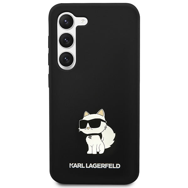 Case for Samsung Galaxy S24+ S926, Karl Lagerfeld, Silicone Choupette, Black