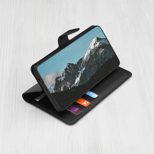 Case for Samsung Galaxy S24+ S926, Techsuit, Leather Folio, Black