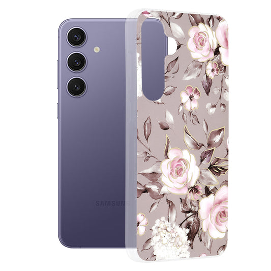 Case for Samsung Galaxy S24+ S926, Techsuit, Marble, Gray