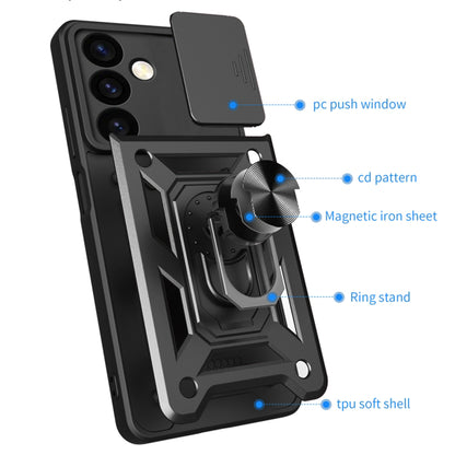 Case for Samsung Galaxy S24 S921, Techsuit, CamShield, Black