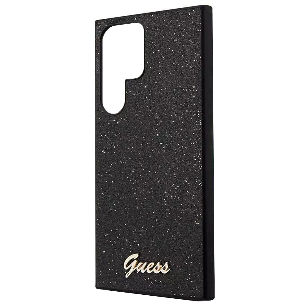 Case for Samsung Galaxy S24 Ultra S928, Guess, Glitter Script, Black