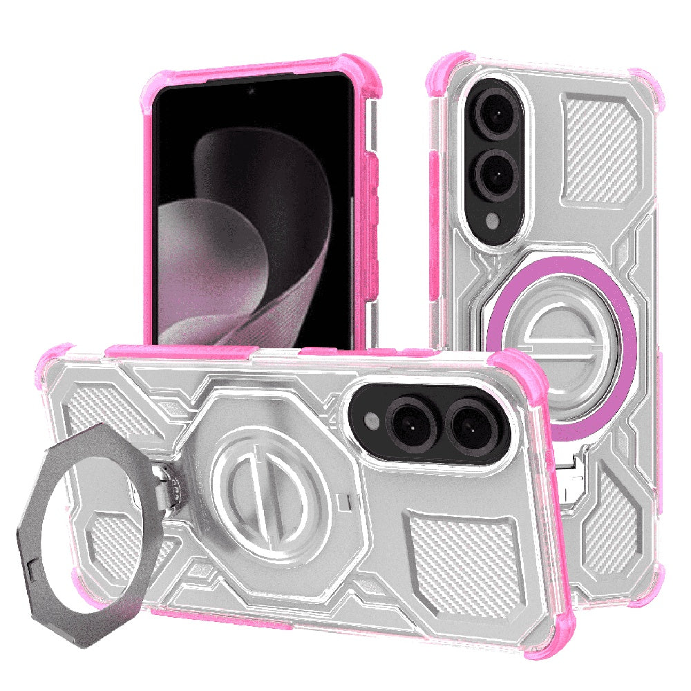 Case for Samsung Galaxy S25 Edge S937, Techsuit, Carbon Shield Pro, Pink