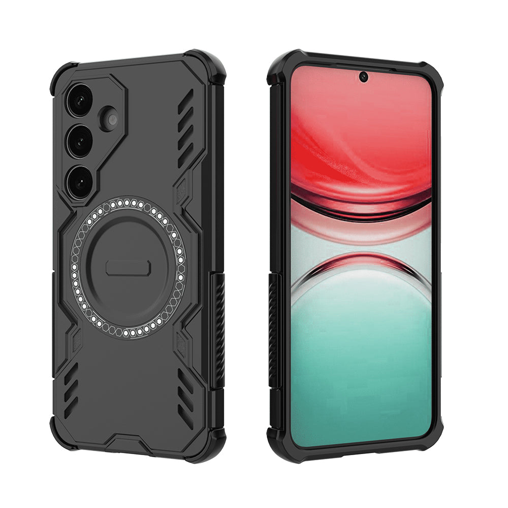 MagSafe Case for Samsung Galaxy S25 FE, Techsuit, ArmorMag, Black
