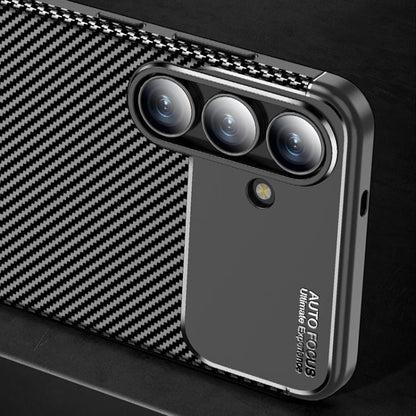 Case for Samsung Galaxy S25 FE, Techsuit, CarbonFiber, Black