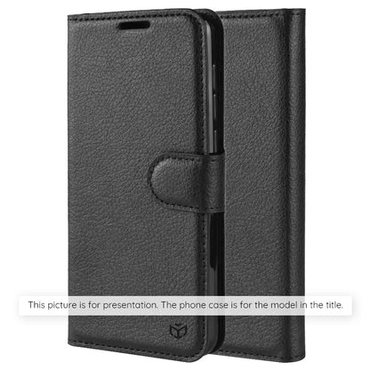 Case for Samsung Galaxy S25 FE, Techsuit, Leather Folio, Black