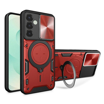 Case for Samsung Galaxy S25+ S936, Techsuit, CamGuard Pro, Red