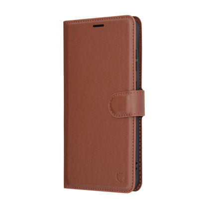Case for Samsung Galaxy S25+ S936, Techsuit, Leather Folio, Brown